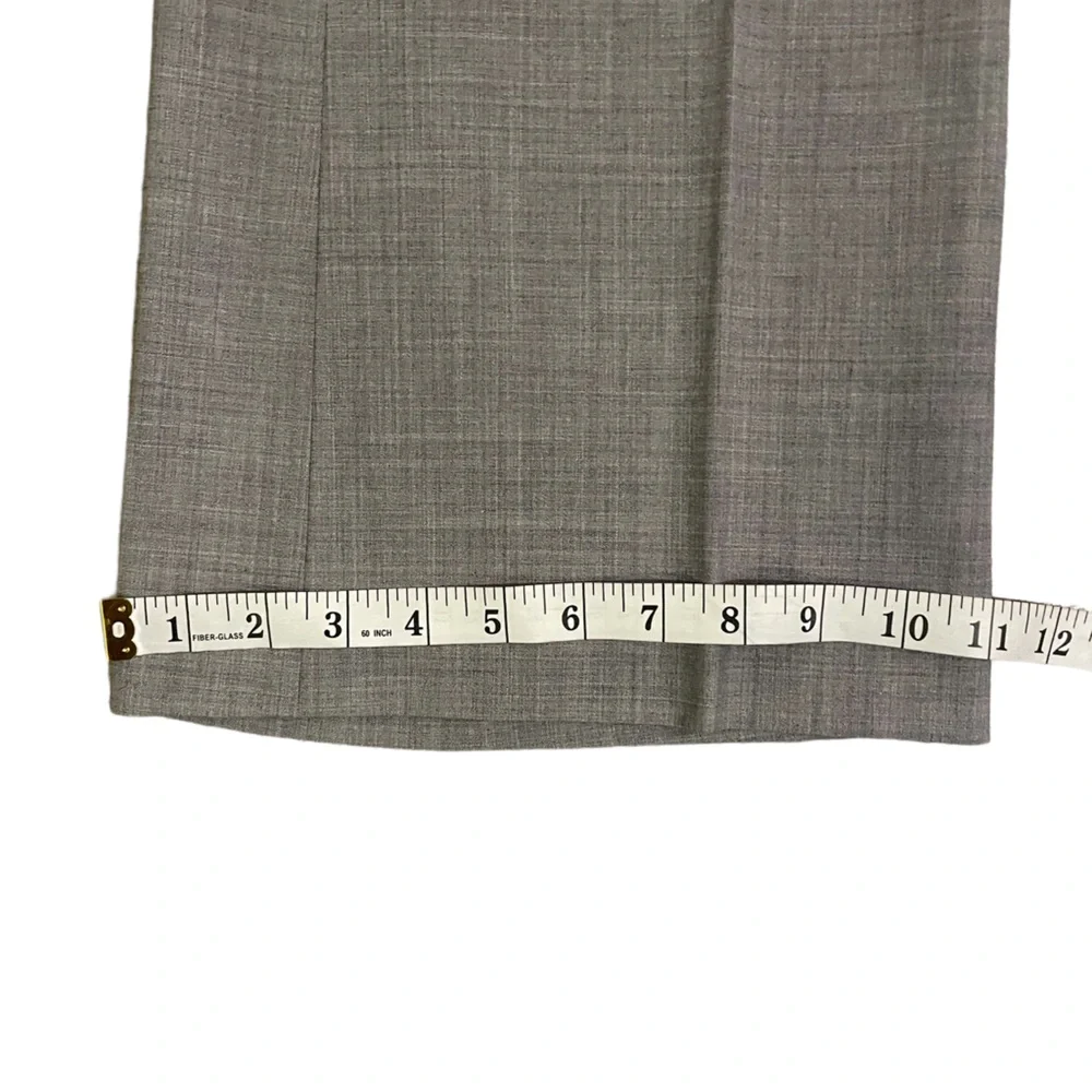 Tory Burch Gray Wool Wide Leg Dress Pants Size 8